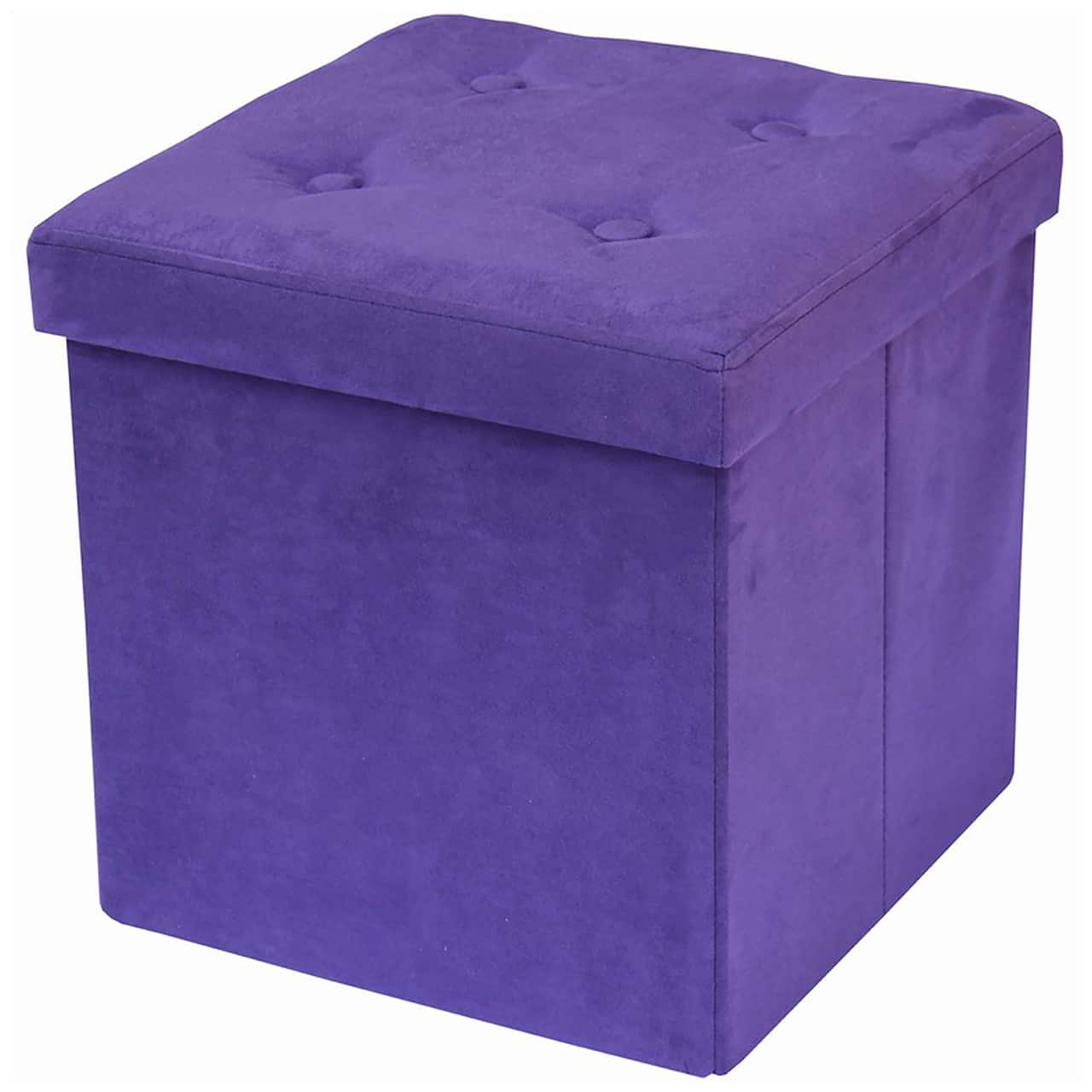 Sorbus 15" Faux Suede Storage Ottoman Cube